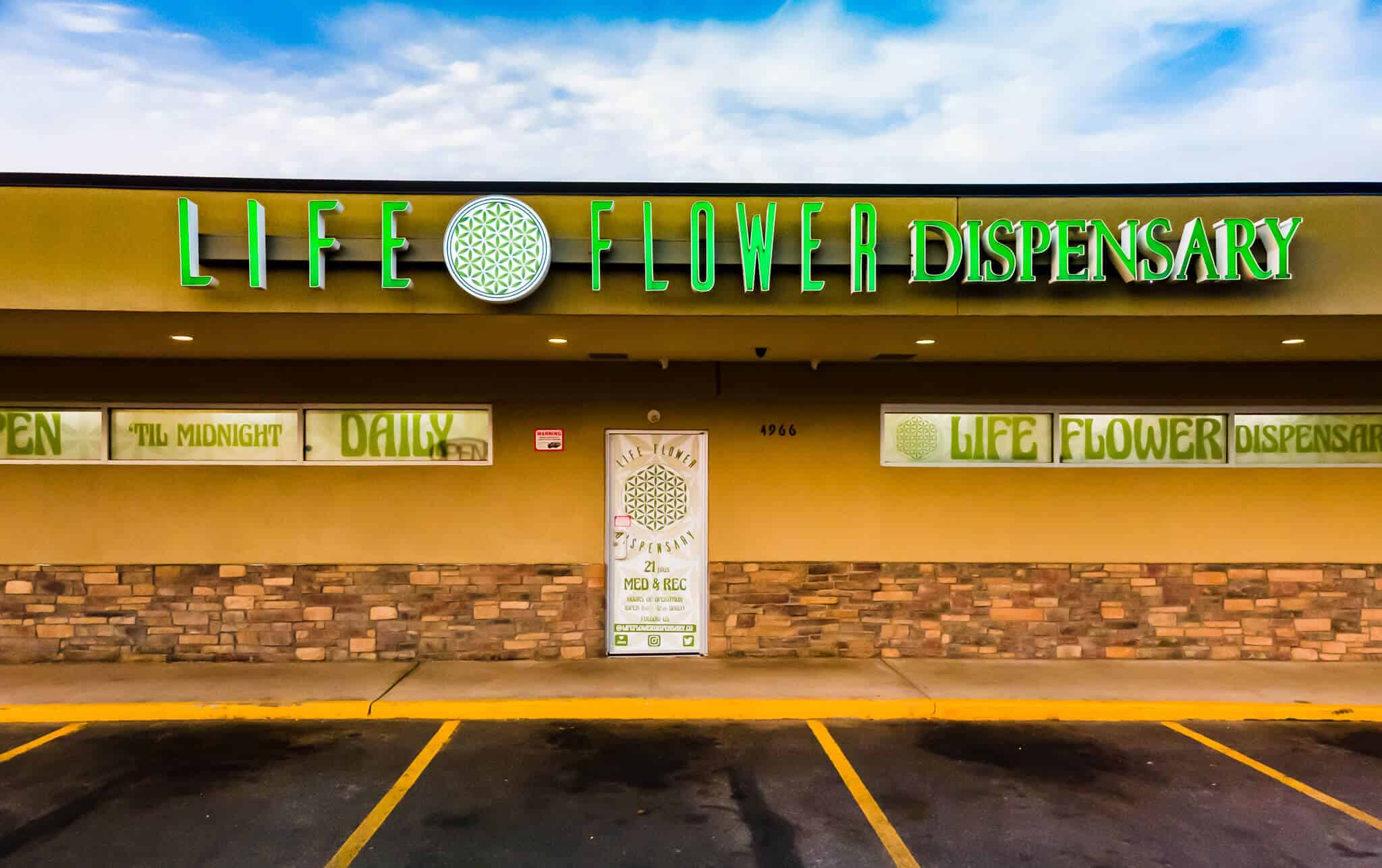 Life flower dispensary storefront